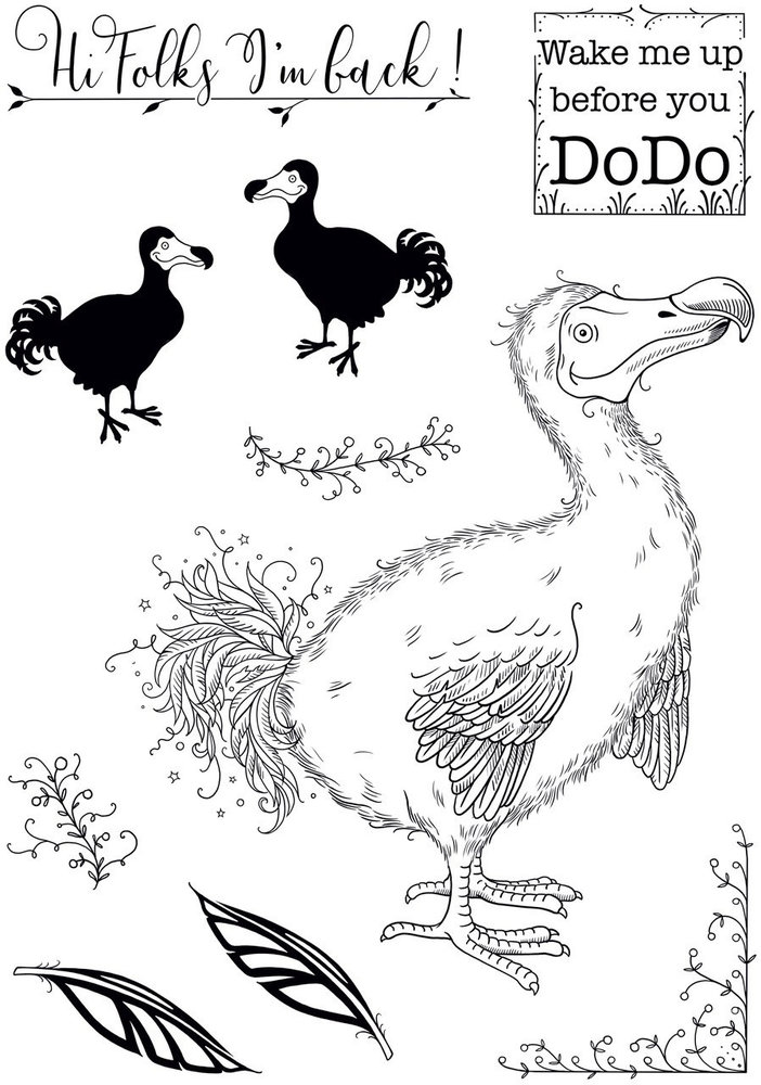 Pink Ink Designs Cookie Dodo A5 Clear Stamp (PI170)