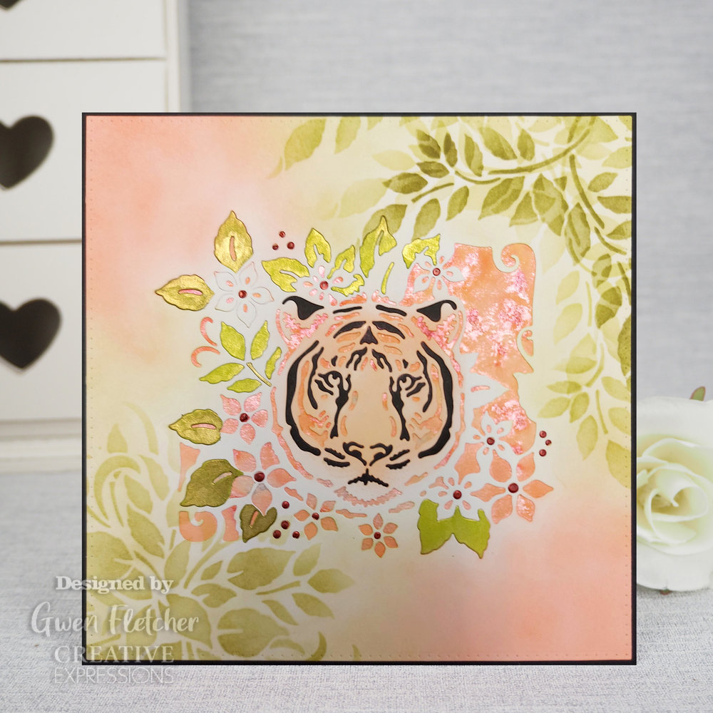 Creative Expressions Masking Stencil 7x7 Inch Timeless Florals (CEST069)