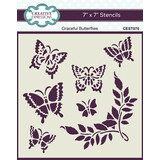 Creative Expressions Masking Stencil 7x7 Inch Graceful Butterflies (CEST070)