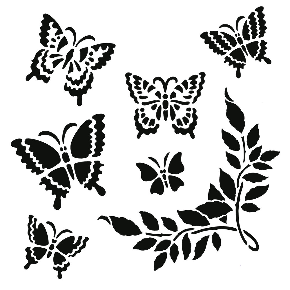 Creative Expressions Masking Stencil 7x7 Inch Graceful Butterflies (CEST070) Creative Expressions Masking Stencil 7x7 Inch Graceful Butterflies (CEST070)