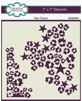 Creative Expressions Masking Stencil 7x7 Inch Star Flower (CEST072) Creative Expressions Masking Stencil 7x7 Inch Star Flower (CEST072)