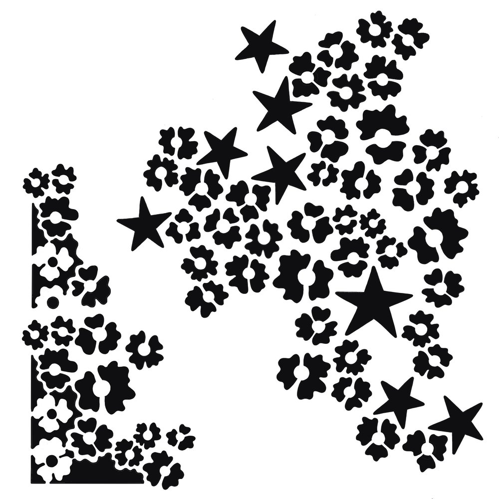 Creative Expressions Masking Stencil 7x7 Inch Star Flower (CEST072) Creative Expressions Masking Stencil 7x7 Inch Star Flower (CEST072)