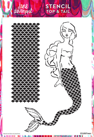 Jane Davenport Masking Stencil A4 Top & Tail (CEJDST006) Jane Davenport Masking Stencil A4 Top & Tail (CEJDST006)