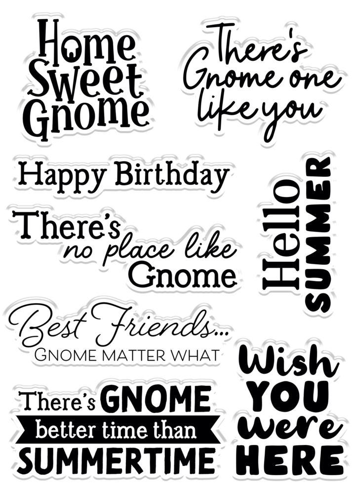Crafter's Companion Garden Gnomes Clear Stamp There's Gnome One Like You (NG-GGN-CA-ST-TGO)