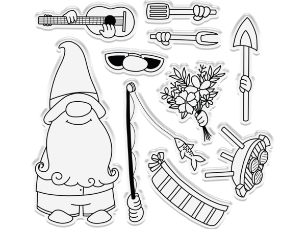 Crafter's Companion Garden Gnomes Gnome Boy Stamp, Die & Stencil (NG-GGN-STD-GBOY)