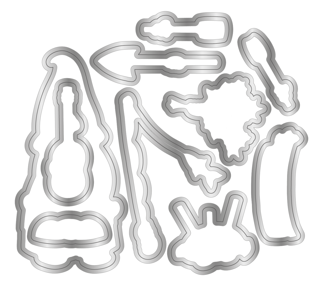 Crafter's Companion Garden Gnomes Gnome Boy Stamp, Die & Stencil (NG-GGN-STD-GBOY)