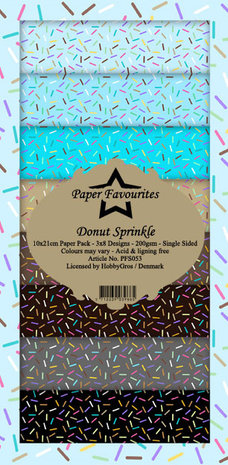 Paper Favourites Donut Sprinkle Slimline Paper Pack (PFS053) Paper Favourites Donut Sprinkle Slimline Paper Pack (PFS053)