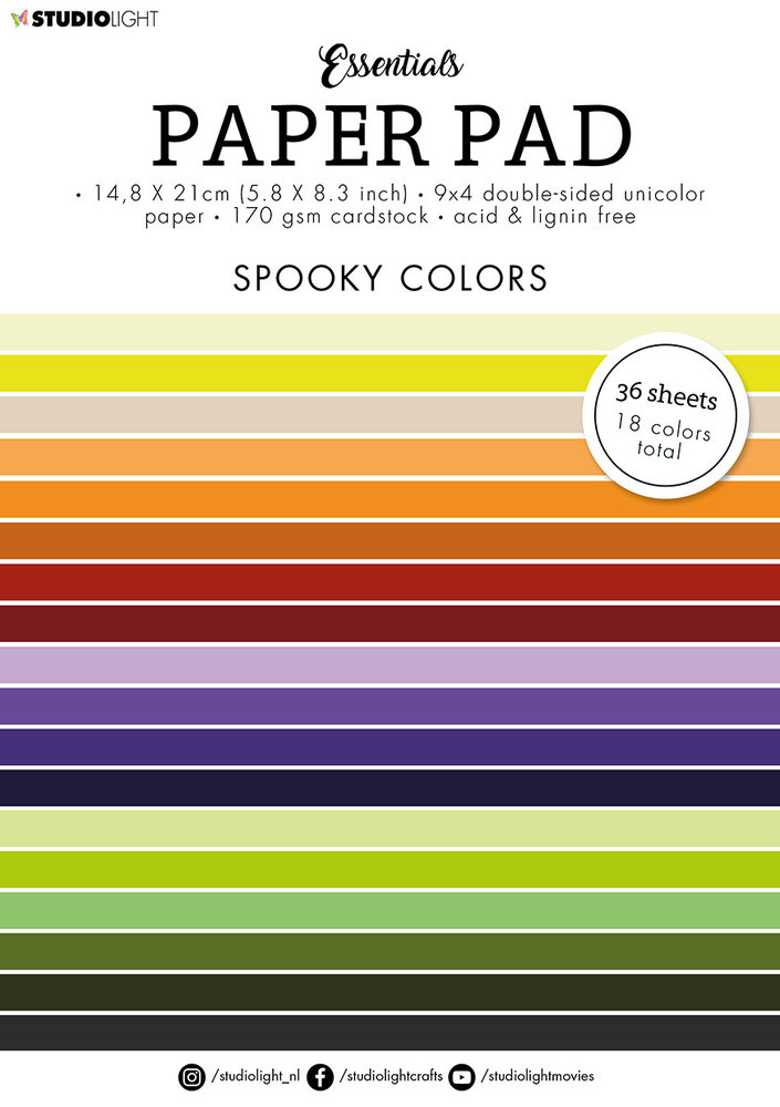 Studio Light Spooky Colors A5 Paper Pad (SL-ES-PP54) Studio Light Spooky Colors A5 Paper Pad (SL-ES-PP54)