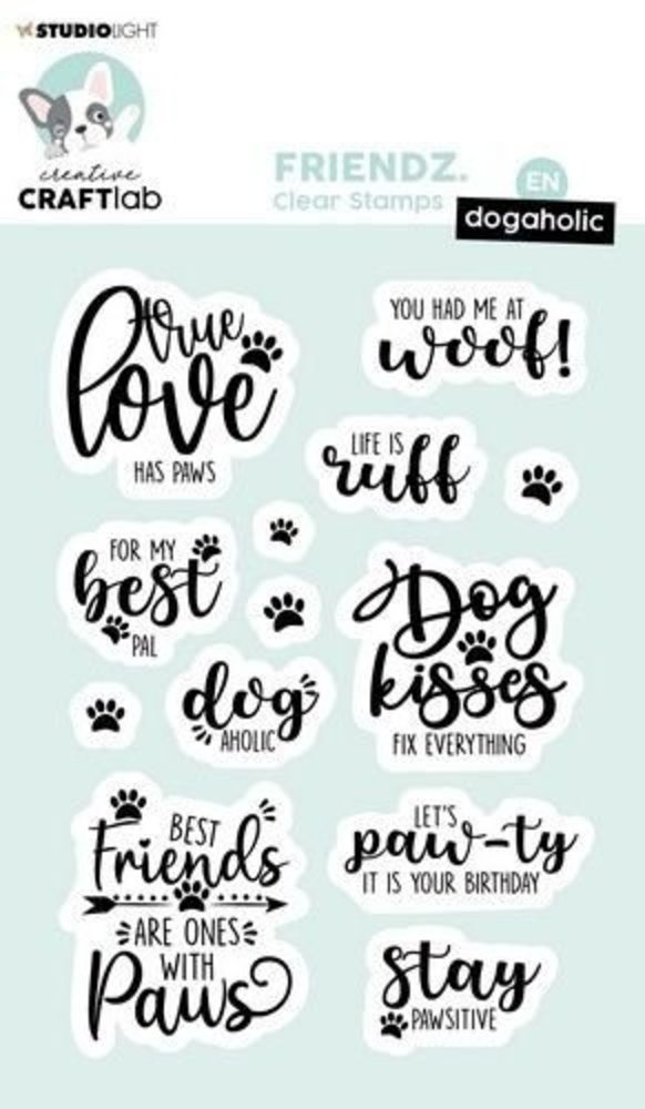 Creative Craftlab Friendz Clear Stamps What the Woof Text Lines (CCL-FR-STAMP166) Creative Craftlab Friendz Clear Stamps What the Woof Text Lines (CCL-FR-STAMP166)