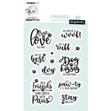 Creative Craftlab Friendz Clear Stamps What the Woof Text Lines (CCL-FR-STAMP166)