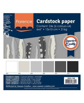 Vaessen Creative Florance Cardstock 6x6 Inch Multipack Texture Zwart (2923-108) Vaessen Creative Florance Cardstock 6x6 Inch Multipack Texture Zwart (2923-108)