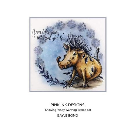 Pink Ink Designs Andy Warthog A5 Clear Stamp (PI167)