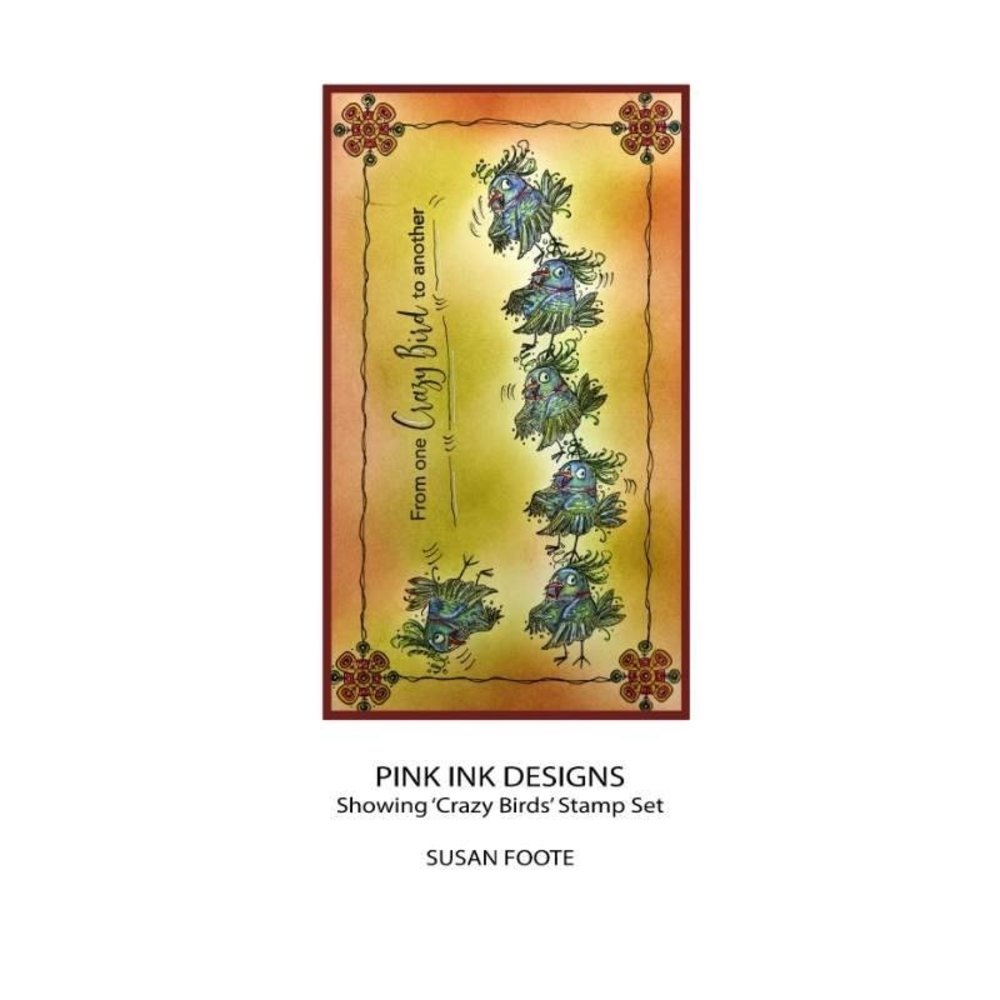 Pink Ink Designs Crazy Birds A5 Clear Stamp (PI168) Pink Ink Designs Crazy Birds A5 Clear Stamp (PI168)