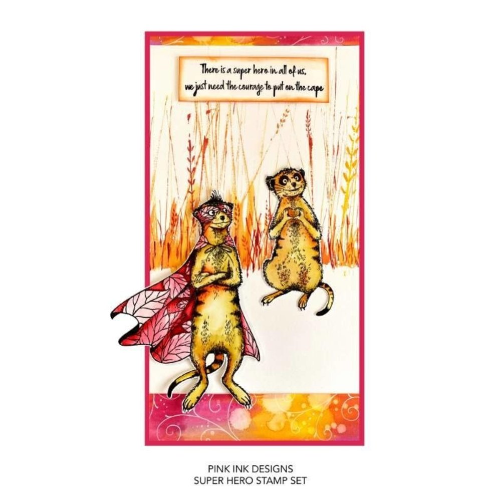 Pink Ink Designs Super Hero A5 Clear Stamp (PI169)