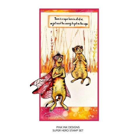 Pink Ink Designs Super Hero A5 Clear Stamp (PI169)