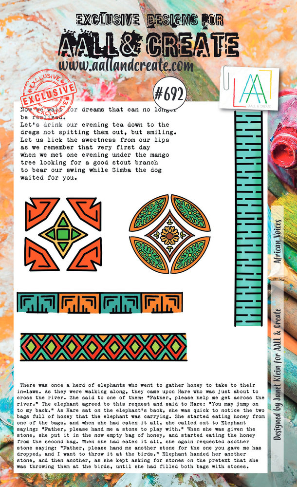 AALL and Create Clear Stamp Set A6 African Voices (AALL-TP-692)