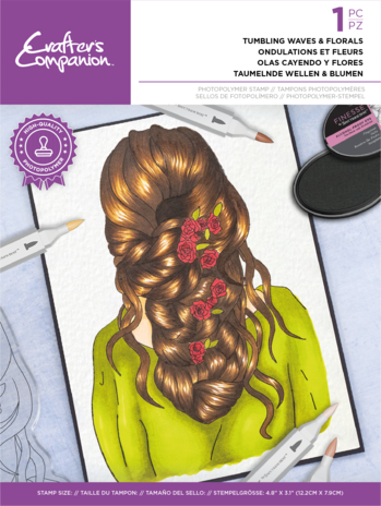 Crafter's Companion Tumbling Waves & Florals Clear Stamp (CC-STP-TUWF) Crafter's Companion Tumbling Waves & Florals Clear Stamp (CC-STP-TUWF)