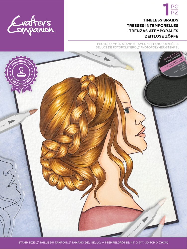 Crafter's Companion Timeless Braids Clear Stamp (CC-STP-TIBR)