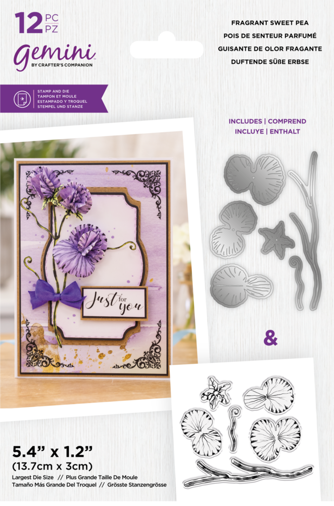 Gemini Flower Fragrant Sweet Pea Stamp & Die (GEM-STD-FSWP) Gemini Flower Fragrant Sweet Pea Stamp & Die (GEM-STD-FSWP)