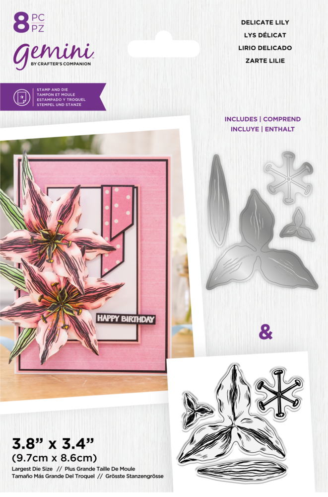 Gemini Flower Delicate Lily Stamp & Die (GEM-STD-DLIL)