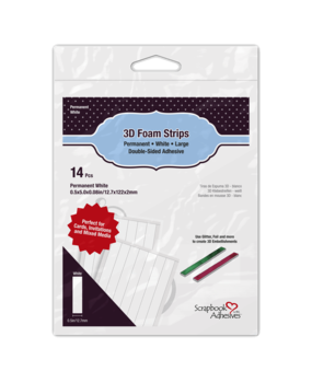 Scrapbook Adhesives 3D Foam Strips 0.5 Inch White (01416-10) Scrapbook Adhesives 3D Foam Strips 0.5 Inch White (01416-10)