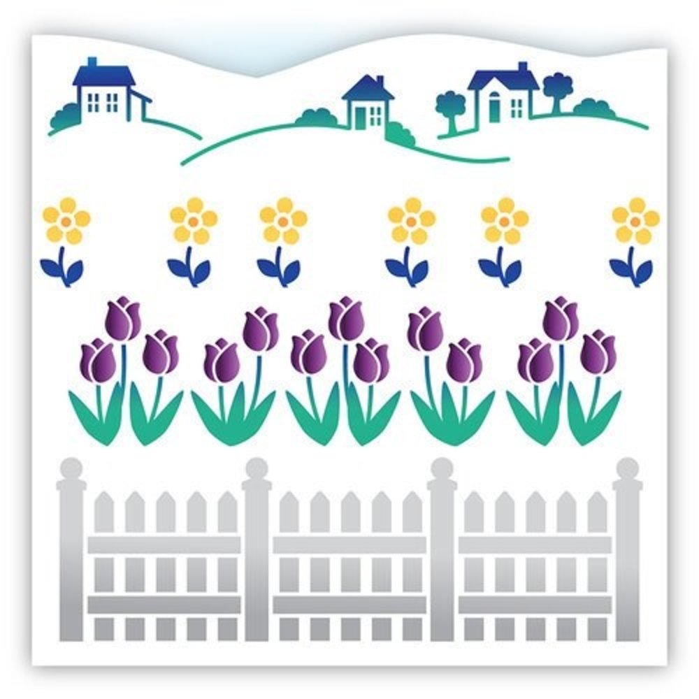 LDRS Creative Coming Up Daisies 6x6 Inch Masking Stencil (LDRS3160)