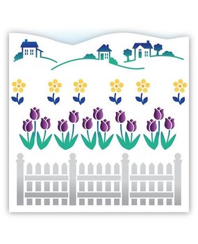 LDRS Creative Coming Up Daisies 6x6 Inch Masking Stencil (LDRS3160)