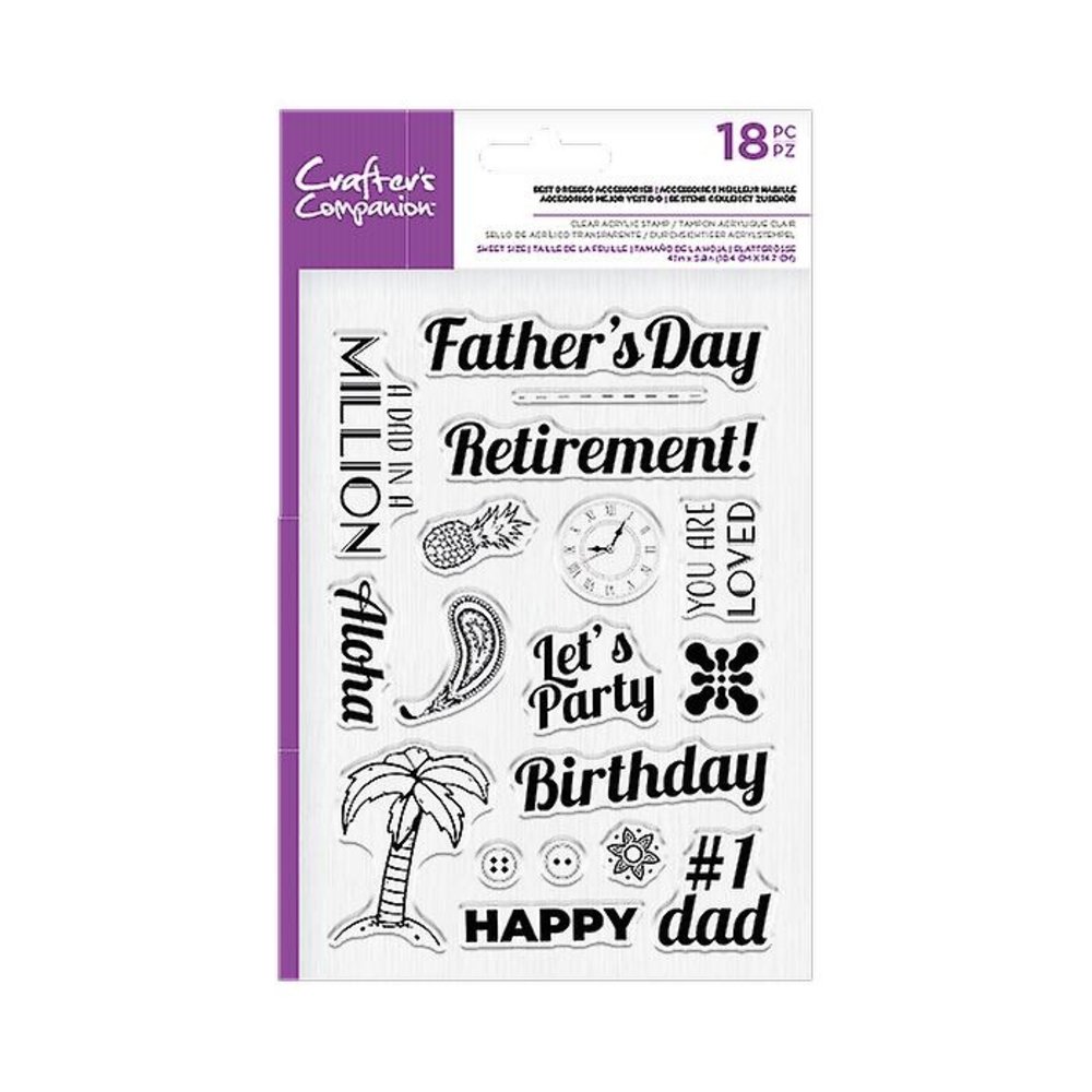 Crafter's Companion Clear Stamps Best Dressed Accessories (CC-ST-CA-BEDR)