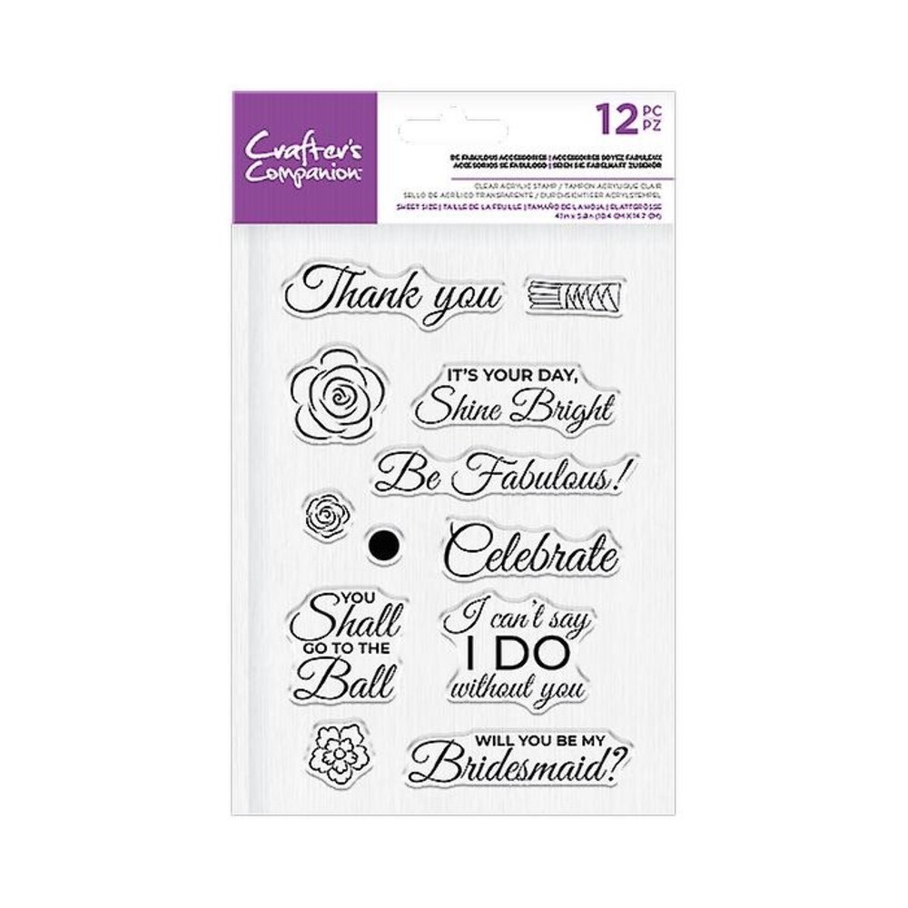 Crafter's Companion Clear Stamps Be Fabulous Accessories (CC-ST-CA-BEFA) Crafter's Companion Clear Stamps Be Fabulous Accessories (CC-ST-CA-BEFA)