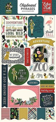 Echo Park Animal Safari 6x13 Inch Chipboard Phrases (ZOO167022) Echo Park Animal Safari 6x13 Inch Chipboard Phrases (ZOO167022)
