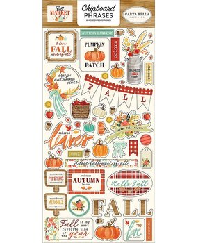 Carta Bella Fall Market 6x13 Inch Chipboard Phrases (CBFAM105022) Carta Bella Fall Market 6x13 Inch Chipboard Phrases (CBFAM105022)