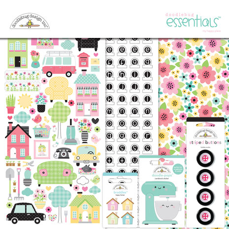 Doodlebug Design Inc. My Happy Place 12x12 Inch Essentials Kit (7389) Doodlebug Design Inc. My Happy Place 12x12 Inch Essentials Kit (7389)