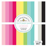 Doodlebug Design Inc. My Happy Place 12x12 Inch Textured Cardstock Solid Paper Pack (7388)
