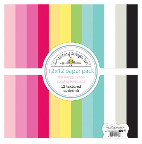 Doodlebug Design Inc. My Happy Place 12x12 Inch Textured Cardstock Solid Paper Pack (7388) Doodlebug Design Inc. My Happy Place 12x12 Inch Textured Cardstock Solid Paper Pack (7388)