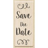 Heyda Save the Date Wood Mounted Rubber Stamp (211800350)