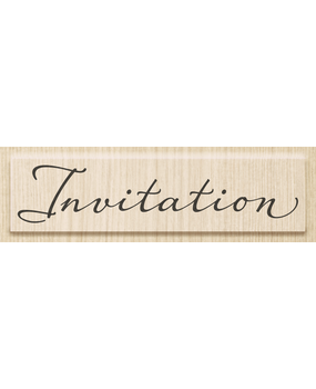 Heyda Invitation Wood Mounted Rubber Stamp (211800391)