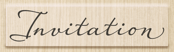 Heyda Invitation Wood Mounted Rubber Stamp (211800391)
