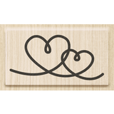 Heyda Dubbel Hart Wood Mounted Rubber Stamp (211801006)