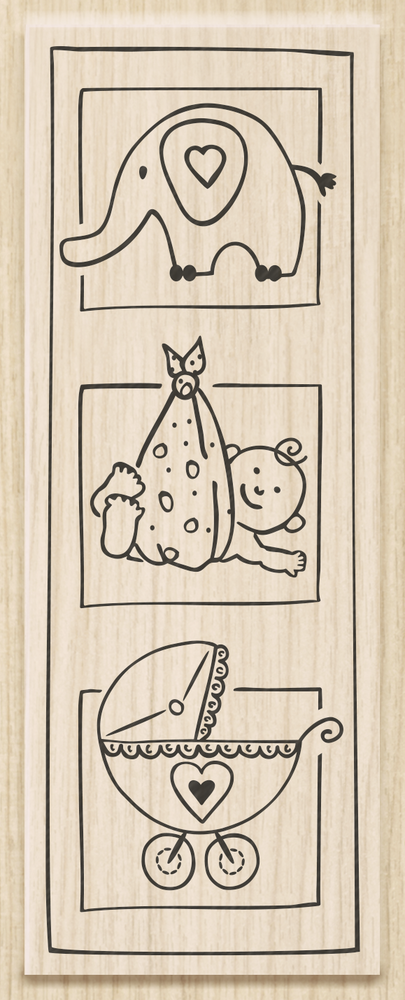 Heyda Trilogie Geboorte Wood Mounted Rubber Stamp (211801203) Heyda Trilogie Geboorte Wood Mounted Rubber Stamp (211801203)