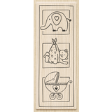 Heyda Trilogie Geboorte Wood Mounted Rubber Stamp (211801203)