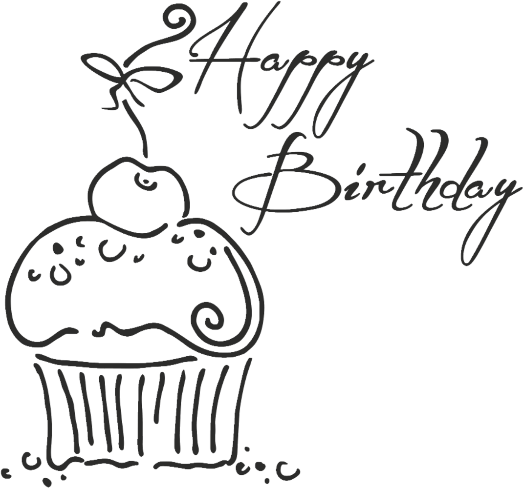 Heyda Happy Birthday Muffin Wood Mounted Rubber Stamp (211801311) Heyda Happy Birthday Muffin Wood Mounted Rubber Stamp (211801311)