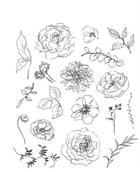 Stampers Anonymous Cling Stamps Floral Elements (CMS445)