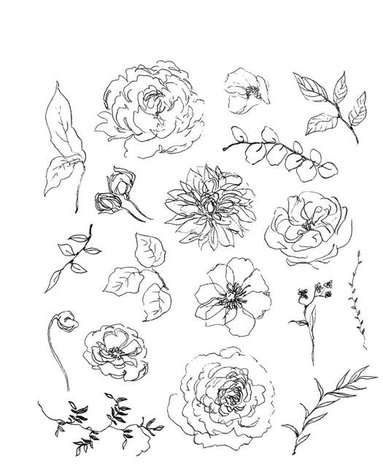 Stampers Anonymous Cling Stamps Floral Elements (CMS445)
