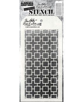Stampers Anonymous Tim Holtz Linked Squares Layered Layering Stencil (THS157)