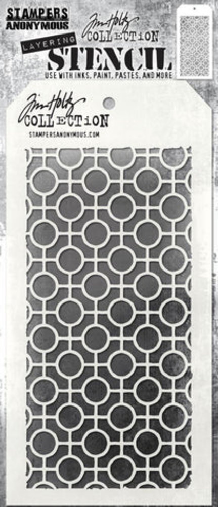 Stampers Anonymous Tim Holtz Linked Circles Layered Layering Stencil (THS159) Stampers Anonymous Tim Holtz Linked Circles Layered Layering Stencil (THS159)