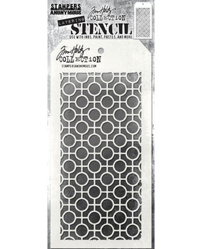 Stampers Anonymous Tim Holtz Linked Circles Layered Layering Stencil (THS159)