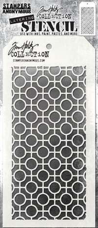 Stampers Anonymous Tim Holtz Linked Circles Layered Layering Stencil (THS159) Stampers Anonymous Tim Holtz Linked Circles Layered Layering Stencil (THS159)