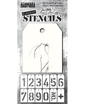 Stampers Anonymous Tim Holtz Freight Element Stencils (THEST002) Stampers Anonymous Tim Holtz Freight Element Stencils (THEST002)