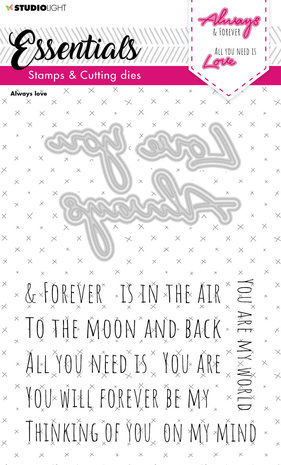 Studio Light Essentials Always Love Stamp & Die (SL-ES-SCD38) Studio Light Essentials Always Love Stamp & Die (SL-ES-SCD38)