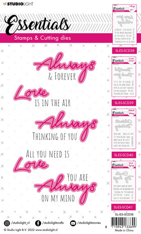 Studio Light Essentials Always Love Stamp & Die (SL-ES-SCD38) Studio Light Essentials Always Love Stamp & Die (SL-ES-SCD38)